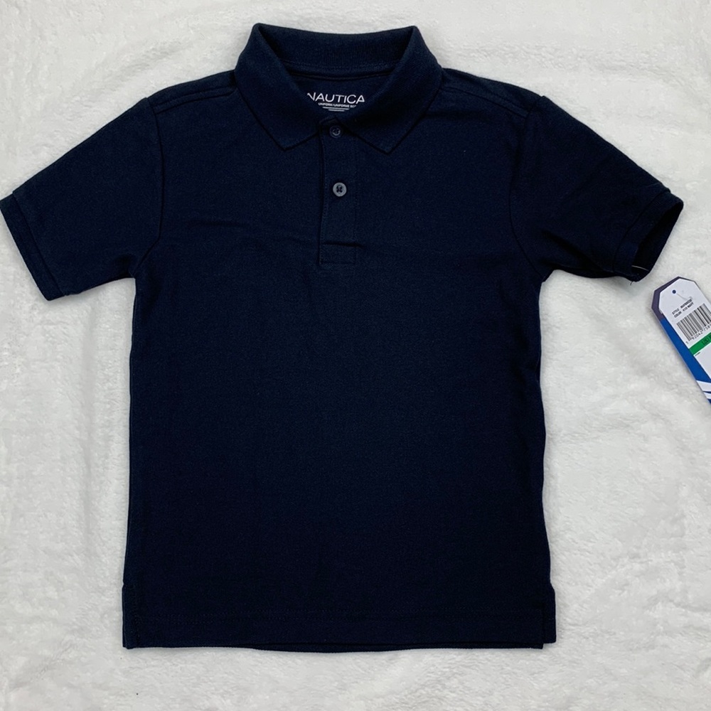 NAUTICA Little Boys Uniform Stretch Double Piqué Polo Size L (6)